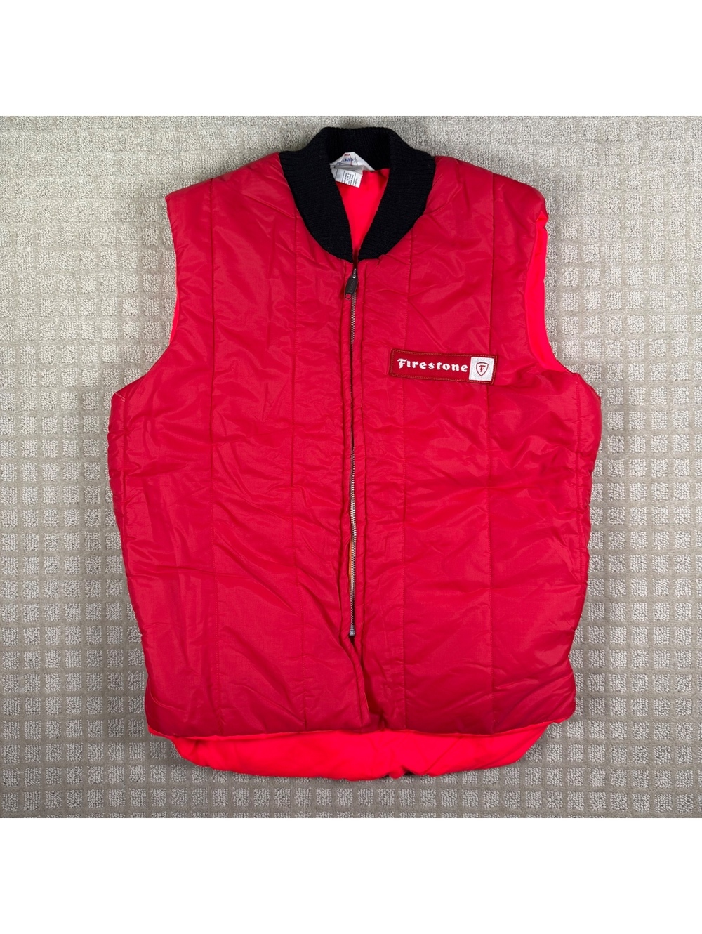 Firestone Avon Sportswear Quilted Vest Red Canada Made M